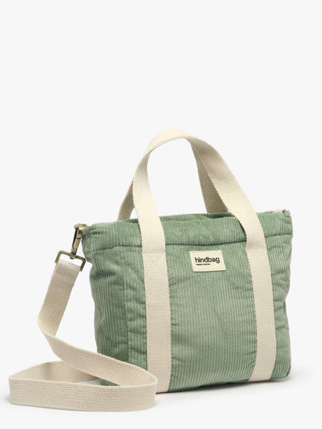 Handtas Velours Ribfluweel Hindbag Groen velours V ander zicht 2
